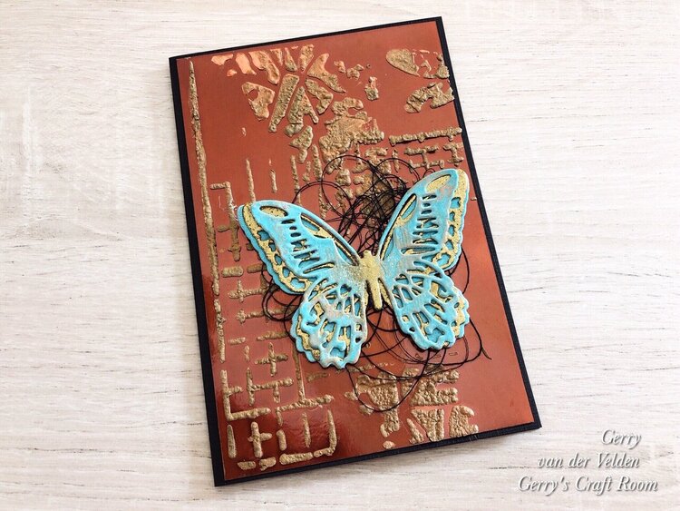 Butterfly on mirror card