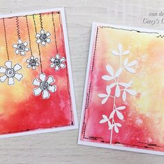 Faux Stitching doodle style cards