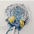 Blue and White Bee Wand