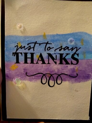 Thank You Watercolor card