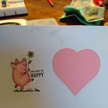 Pig I love you card