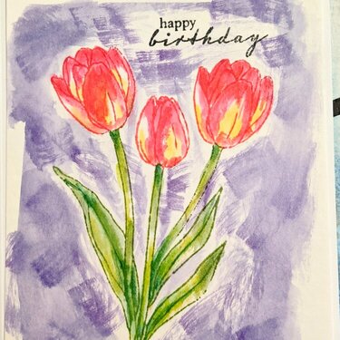 Tulip Birthday Card