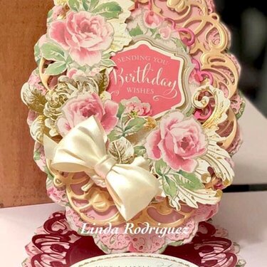 Anna Griffin Birthday Roses Easel Card
