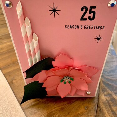 Pink Christmas card for my daughter