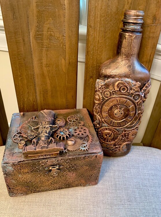 Altered bottle and box