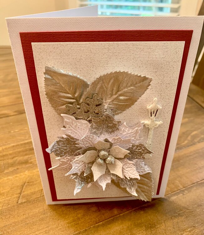Silver and white Christmas card