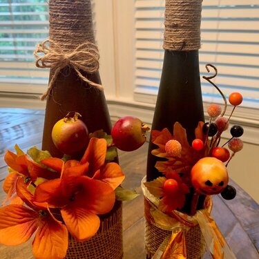 Bottle decoration for fall