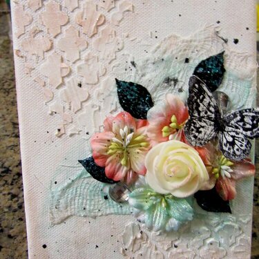 small canvas with flowers