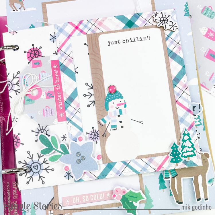 Snap Binder with Feelin&#039; Frosty Collection - Simple Stories