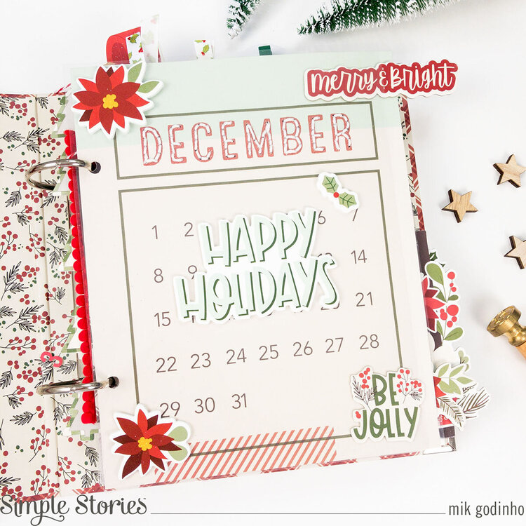 Holiday Snap Binder with Jingle All the Way Collection - Simple Stories