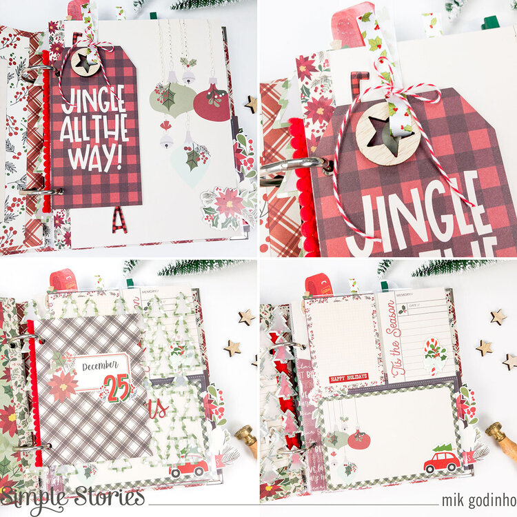 Holiday Snap Binder with Jingle All the Way Collection - Simple Stories