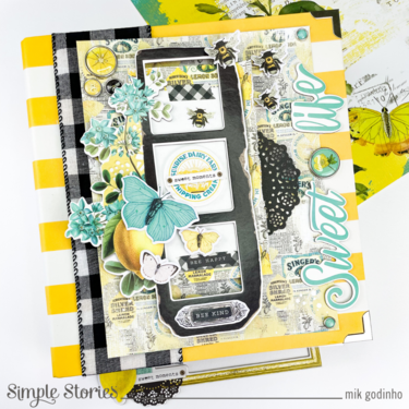 Snap Binder with SV Lemon Twist Collection - Simple Stories