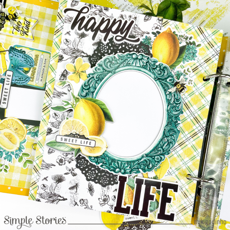 Snap Binder with SV Lemon Twist Collection - Simple Stories