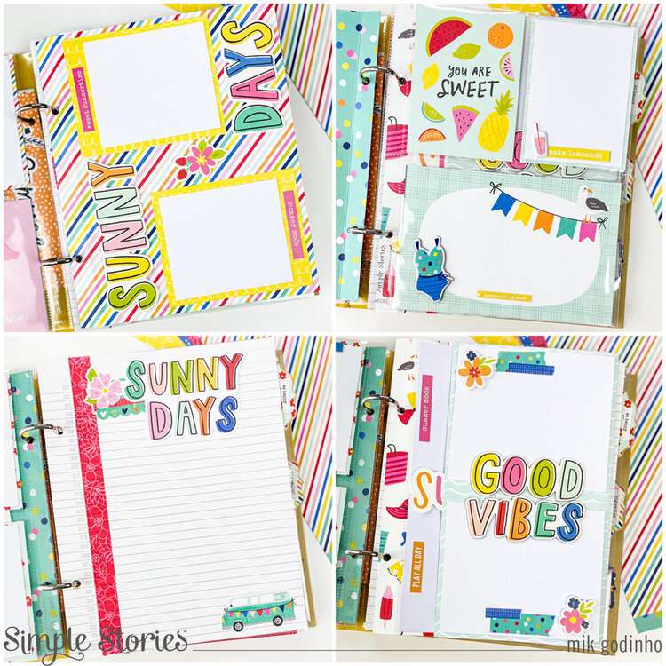 Snap Binder with Sunkissed Collection - Simple Stories