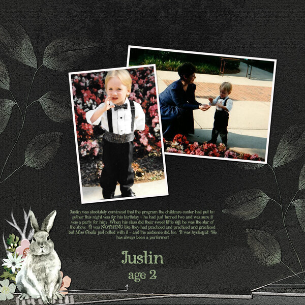 Justin - age 2 &amp; 15 - The Performer