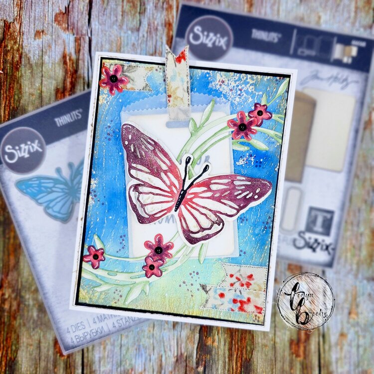 Mixed Media Vault Scribbly Butterfly