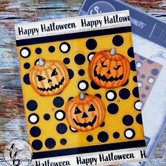 Jack-o-lantern trio card