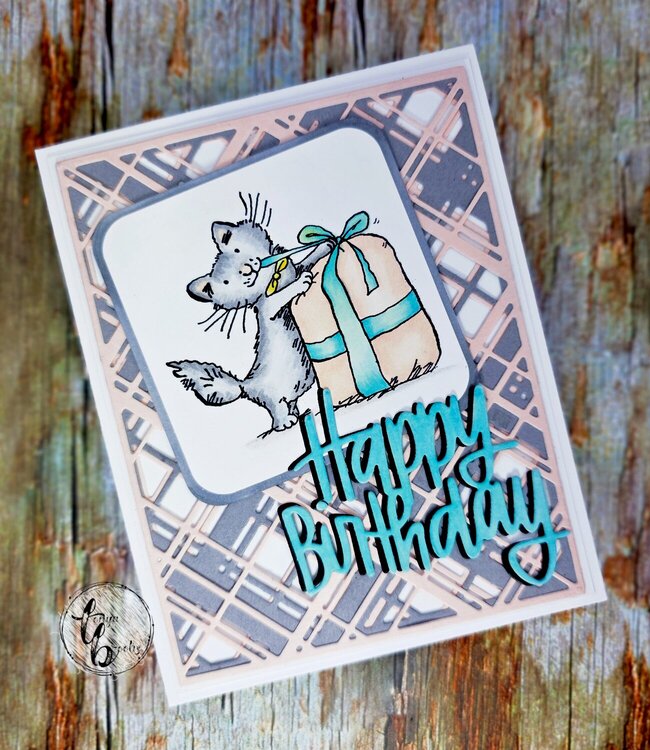 Pastel Birthday Kitty Card