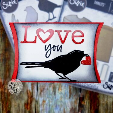 Valentine's Lovebirds pillow box 