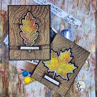 Fall leaf cards 