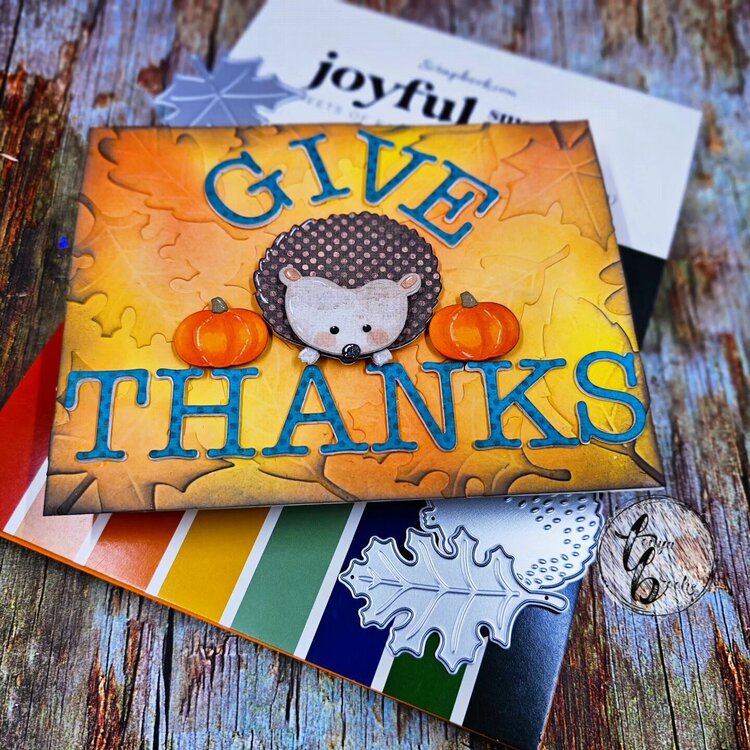 Give Thanks Hedgehog card