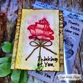 Tim Holtz Watercolor flower card