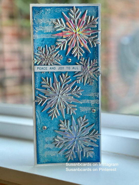 Impresslit Snowflakes card