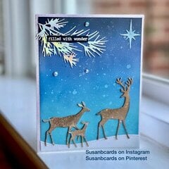 Tim Holtz Sizzix Darling Deer holiday card