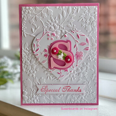 Spellbinders Stitched S notecard