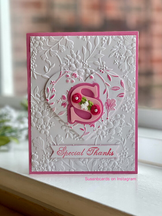 Spellbinders Stitched S notecard