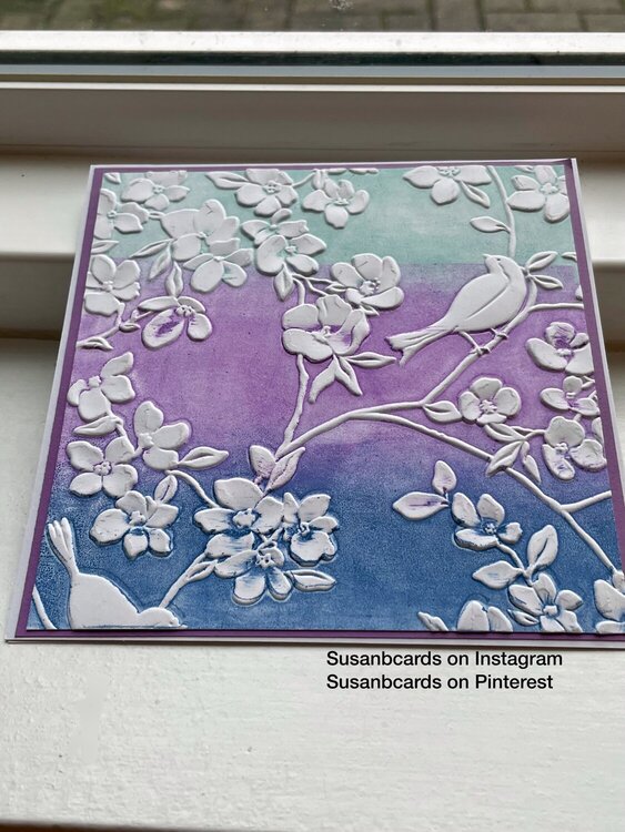 Ink Blending on an embossing folder