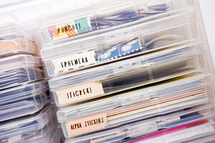 My Crafty Essentials - Organizing with Clear Craft Storage Boxes
