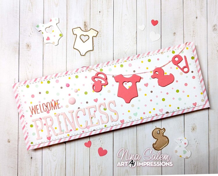 Welcome Princess Slimline Card