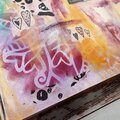 Stencil Fade | Art Journal Page