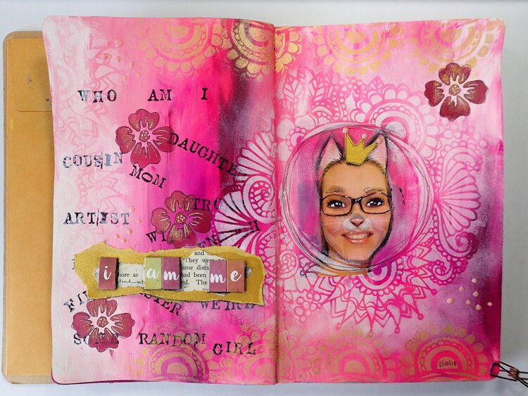 Who am I? | Art Journal Page | Whimsical Photo collage