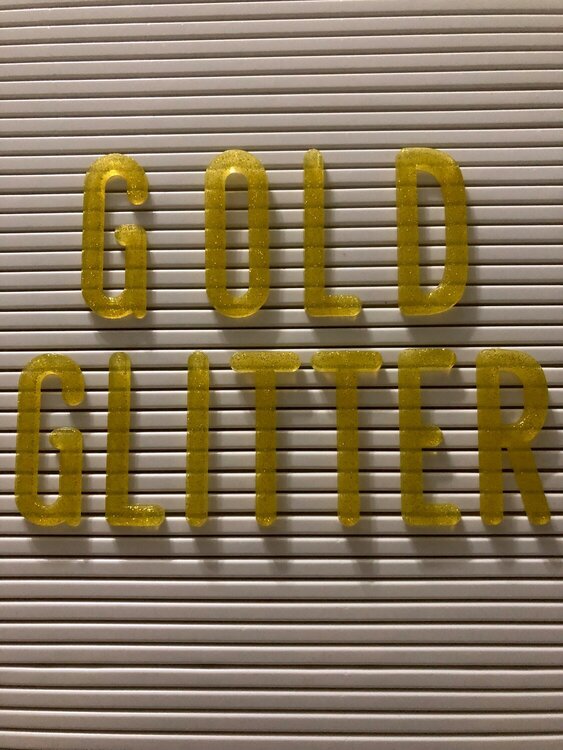 Gold Glitter Letterboard letters