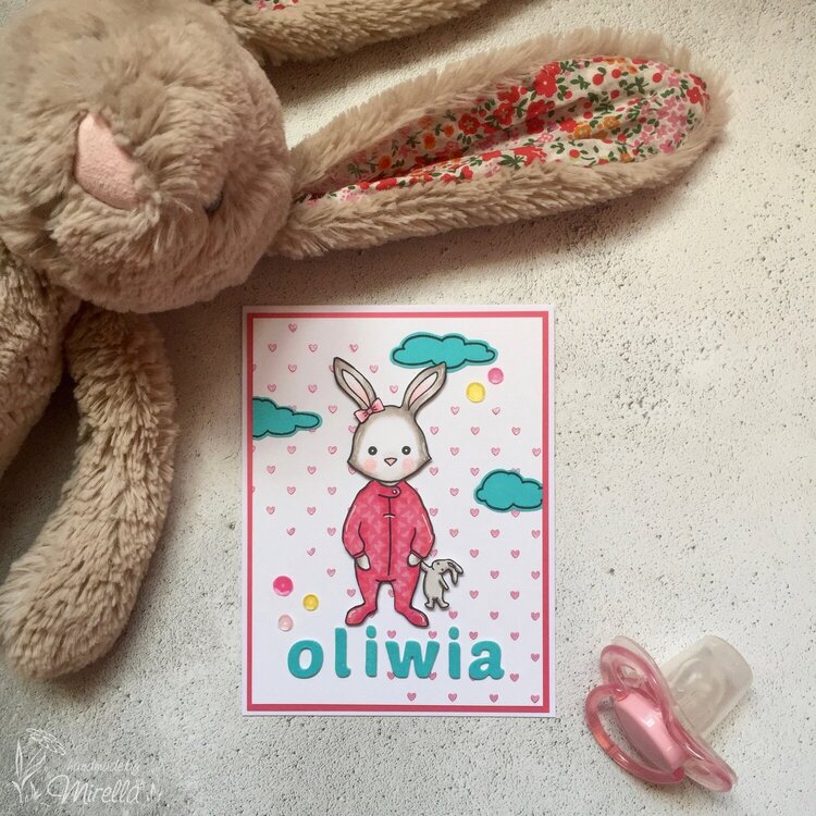 Baby Girl Card, Heaven Sent by HoneyBee Stamps
