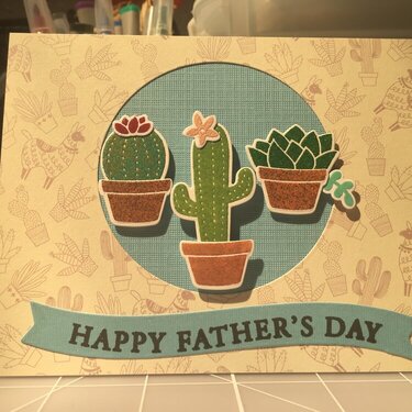 Fathers Day Cactus card