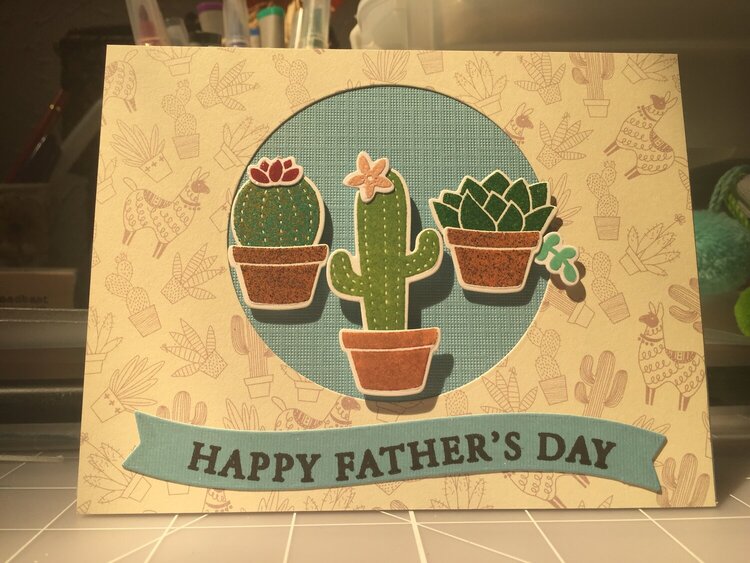Fathers Day Cactus card