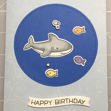Shark Birthday card