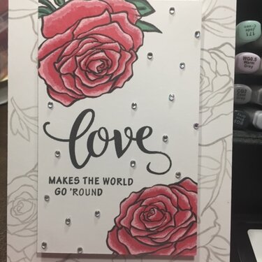 Rose anniversary card