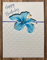 Floral die-cut birthday card