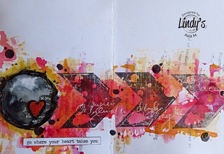 Art journal page for Lindy&#039;s Gang, Asia Marquet