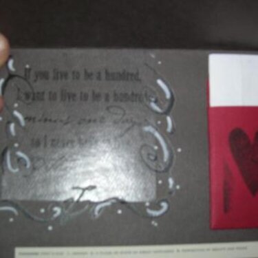 Inside of Anniversary card