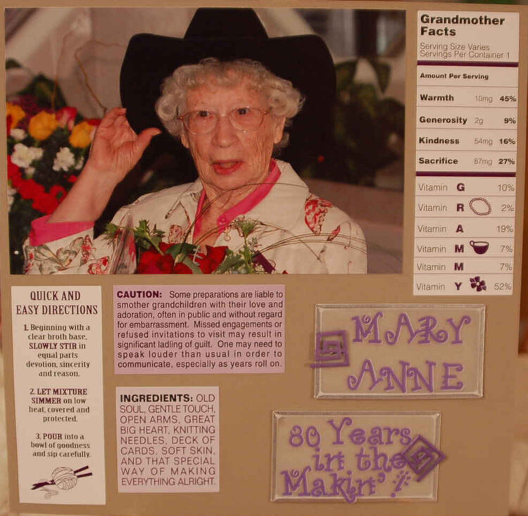Mary Anne 80 Years in the Makin&#039;