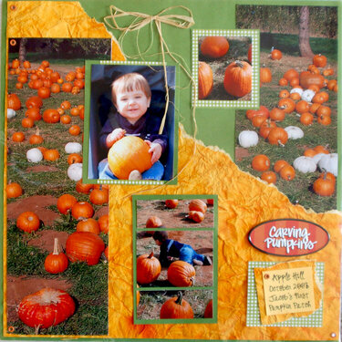 Jacob&#039;s first pumpkin patch 2006