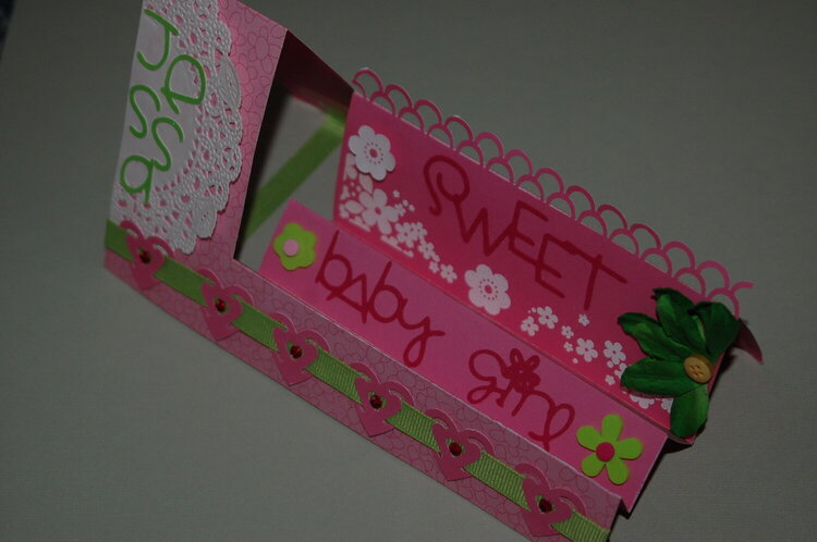 New Baby Card-side view