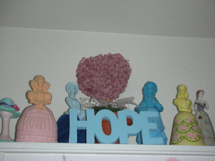 Scrapbook Room shelf - HOPE