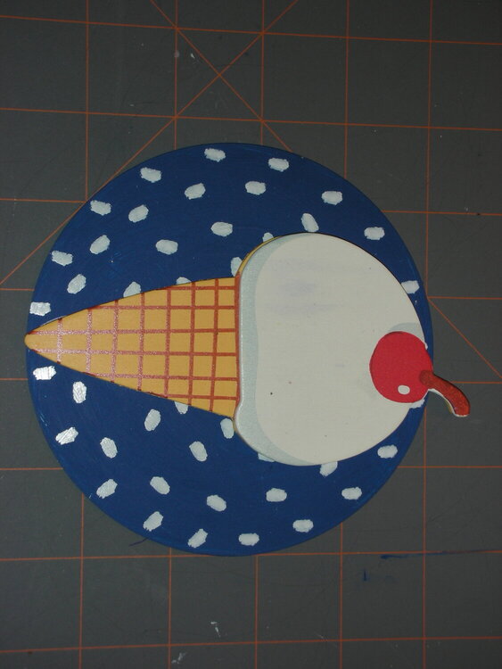 Altered CD - Ice-Cream Cone w/a Cherry On Top!