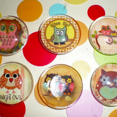 {Owl Whimsy Magnets}
